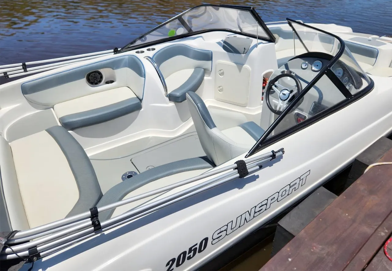 Interior of boat looking towards the bow