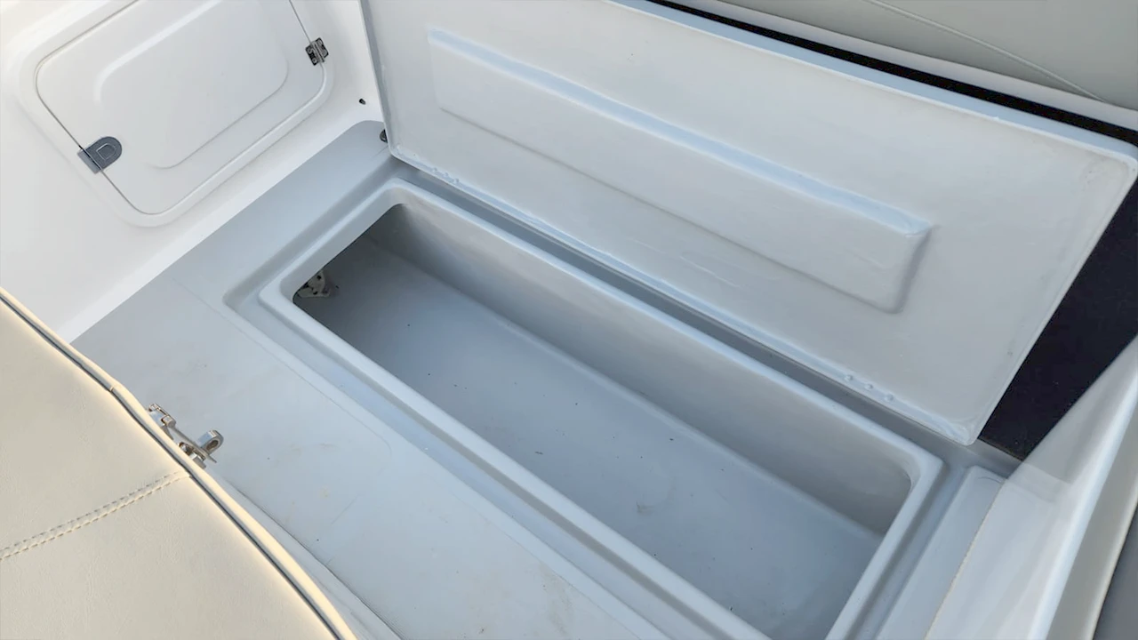 Large in-deck storage compartment